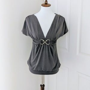 Candy Rain Grey Top